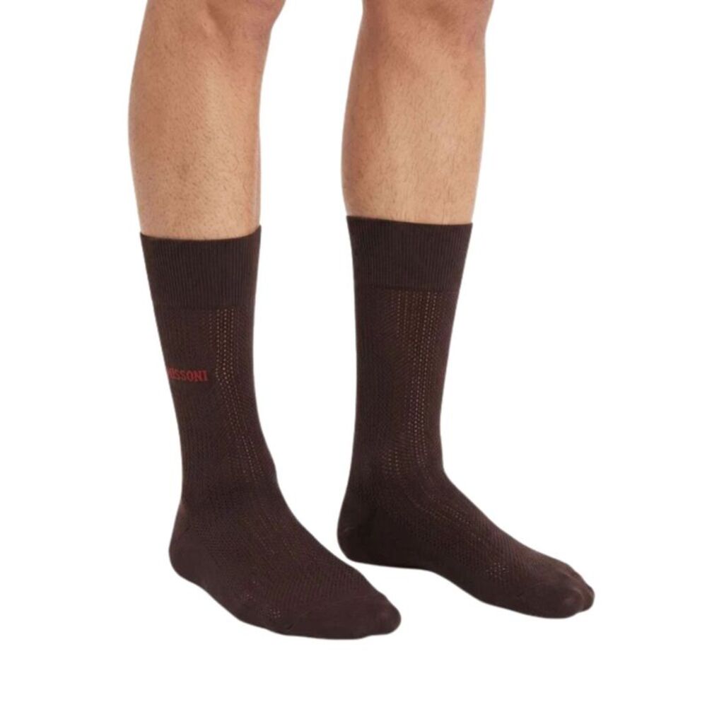 Missoni Brown Mens Crew Socks-M